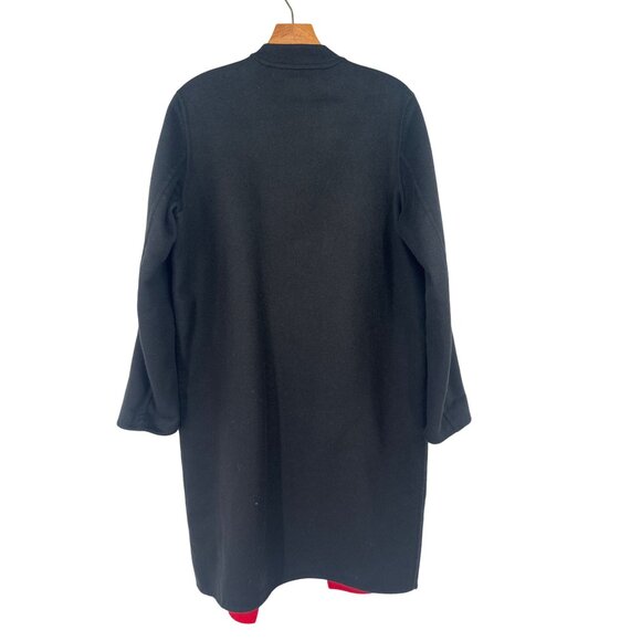 Per Se By Carlisle Womens Black Red Open Front Coat Size 10 wool blend - Picture 4 of 4